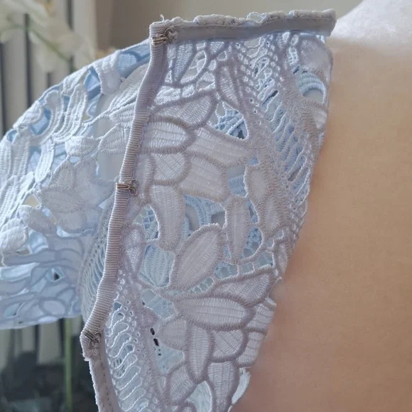 NWOT REISS Womens Pale Blue Lace Cap Sleeve Party/Wedding‎ Guest Dress S-0 - Picture 8 of 10